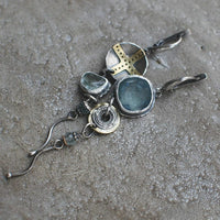 Blue Stone Cross Earrings - Amarille-State of Style