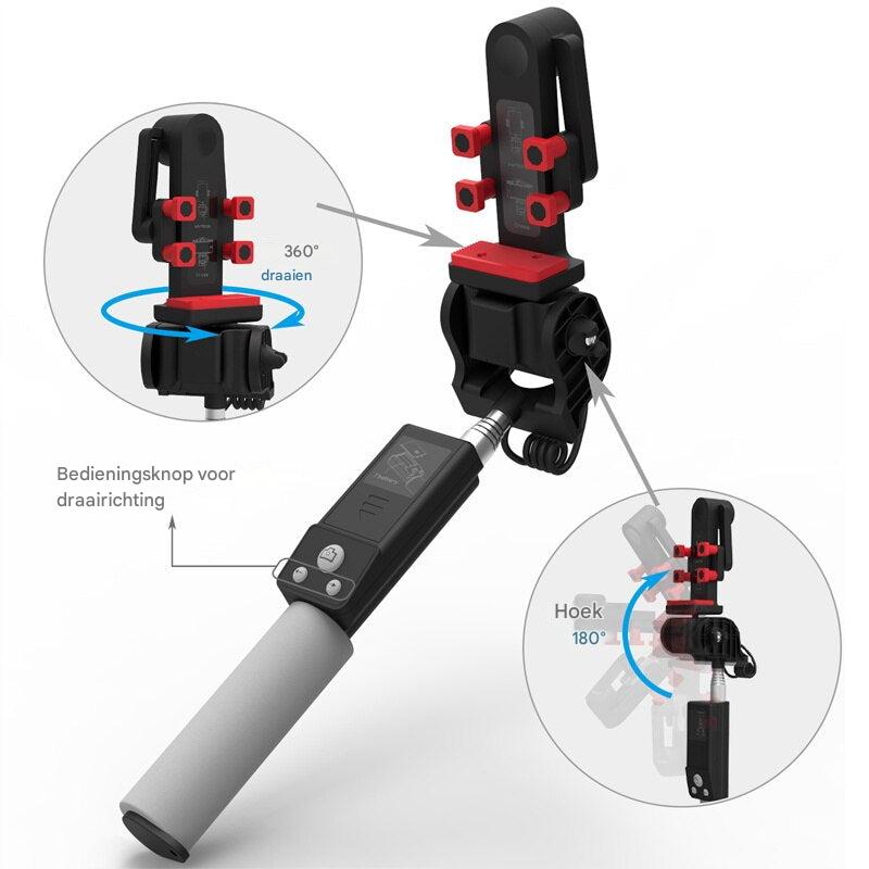 Bluetooth Selfie Stick with 360° Rotation – SpinShot-Black-State of Style