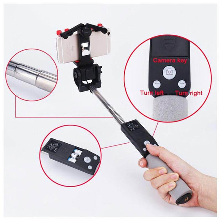 Bluetooth Selfie Stick with 360° Rotation – SpinShot-Black-State of Style