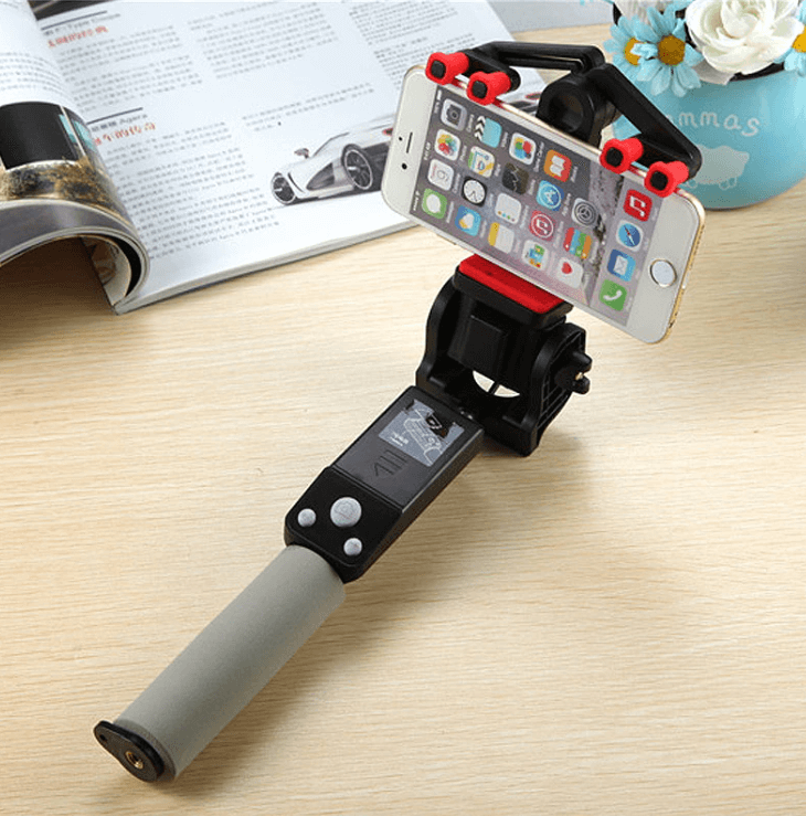 Bluetooth Selfie Stick with 360° Rotation – SpinShot-Black-State of Style