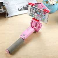 Bluetooth Selfie Stick with 360° Rotation – SpinShot-Pink-State of Style