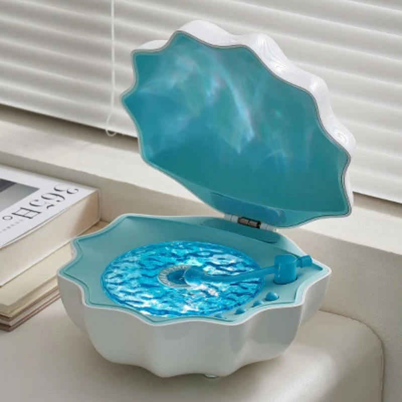 Bluetooth Speaker with Illuminated Wave Plate - WaveGlow-Blue-State of Style