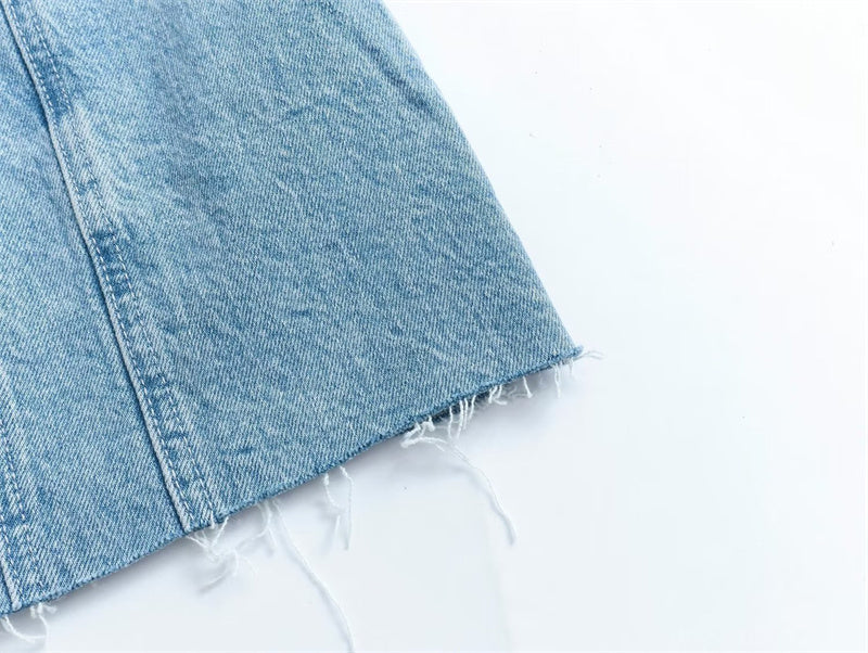 Bobbie Strapless Denim Dress | Cool and Unique-Light Blue-XS-State of Style