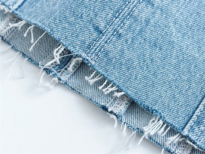 Bobbie Strapless Denim Dress | Cool and Unique-Light Blue-XS-State of Style