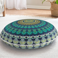 Bohemian Mandala Meditation Floor Cushion-Green-State of Style