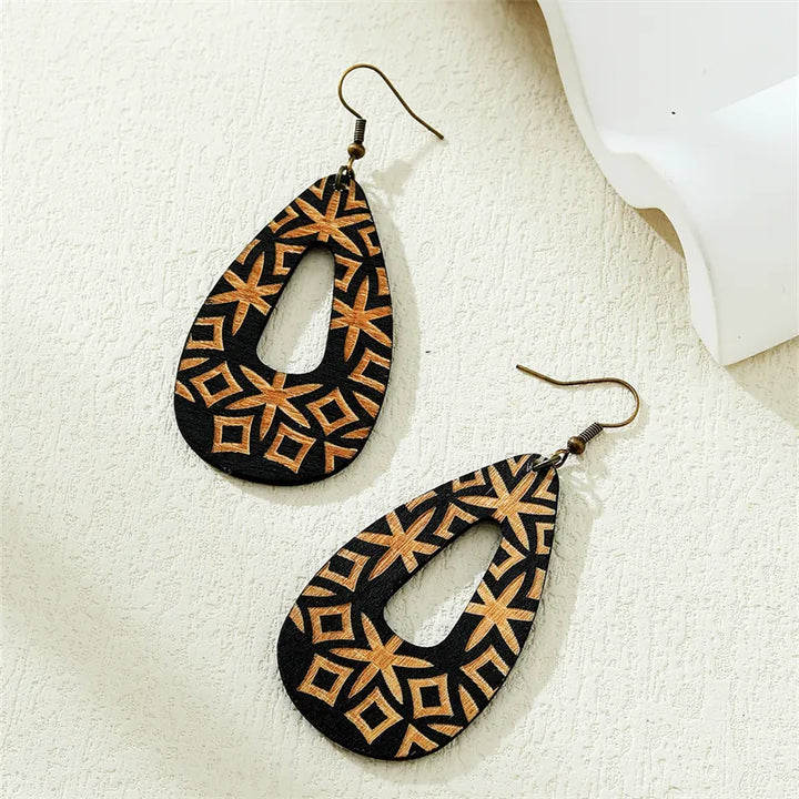 Bohemian Wood Earrings | Handmade Boho Style-State of Style