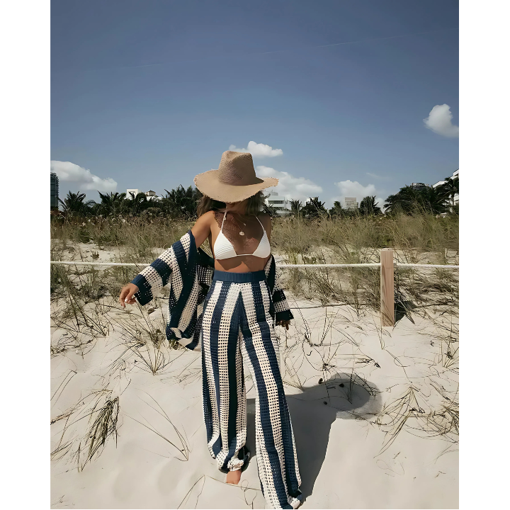 Boho Beach Set for Women – Salina-Dark blue-S-State of Style