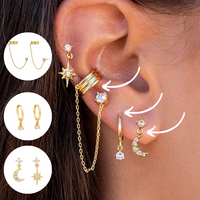 Boho Chic Earring Set - Amira-3-Pair Set-Gold-State of Style