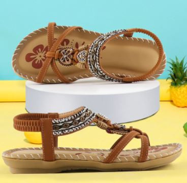 Boho Chic Sandals | Stylish & Comfortable-Brown-4.0-State of Style