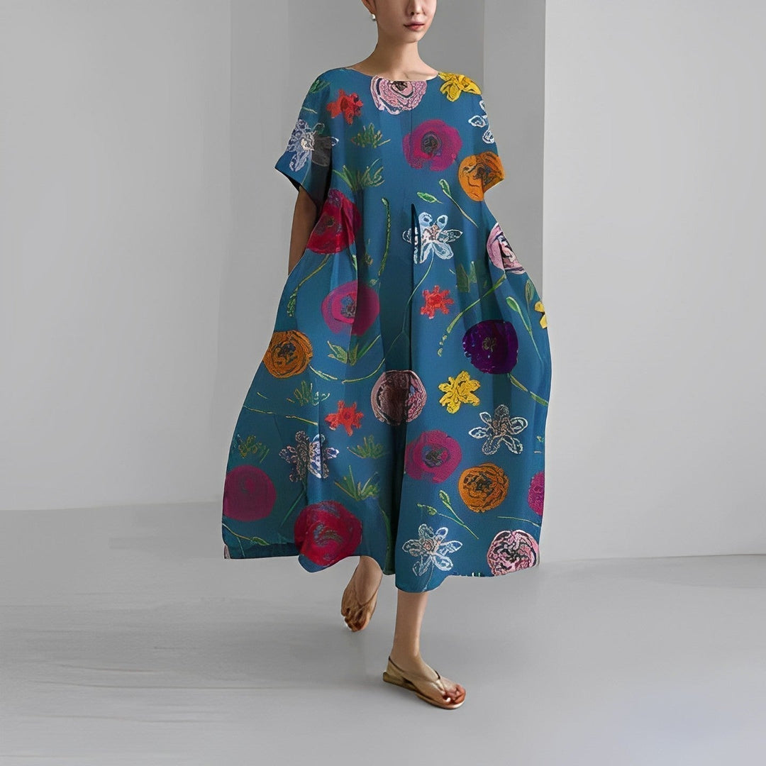 Boho Floral Maxi Dress - FloraChic-LX-47-S-State of Style