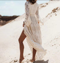 Boho Maxi Dress - Elvira-Beige-S-State of Style
