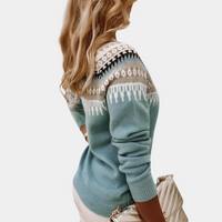 Boho Women's Sweater with Stylish Fit - Melanie-Blue-S-State of Style