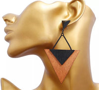 Boho Wood Teardrop Earrings | Trendy and Lightweight Jewellery-Style 1-State of Style