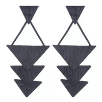Boho Wood Teardrop Earrings | Trendy and Lightweight Jewellery-Style 2-State of Style