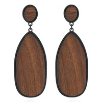 Boho Wood Teardrop Earrings | Trendy and Lightweight Jewellery-Style 3-State of Style