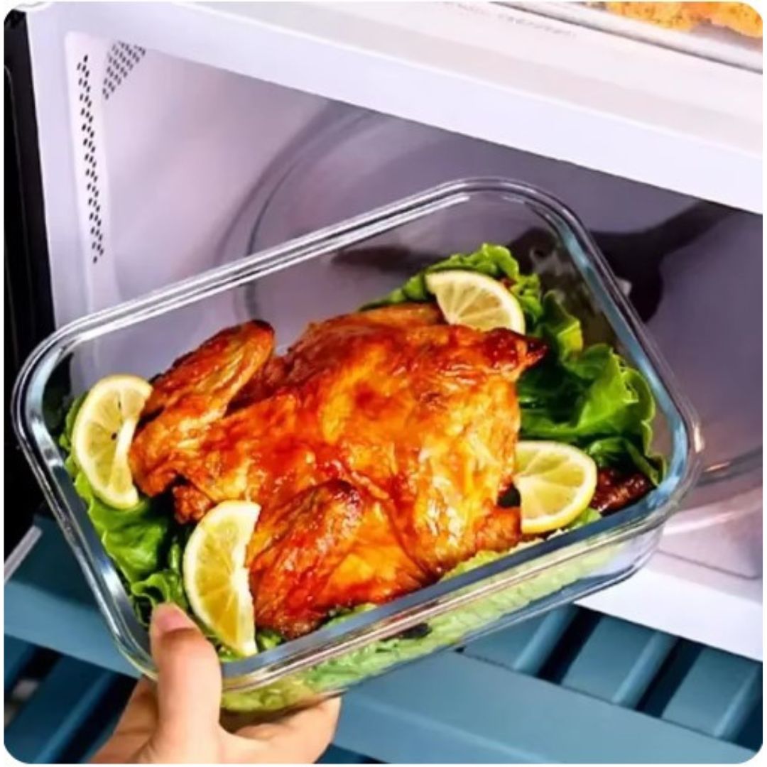 Borosilicate Glass Lunchbox - GlassGuard Bento-1x Rectangle 320ml-State of Style