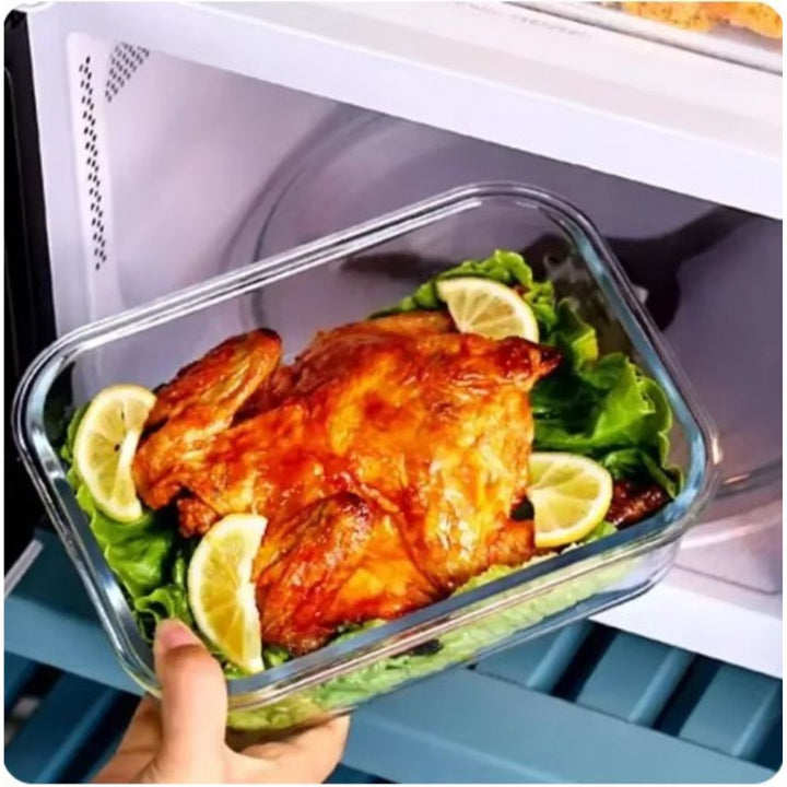 Borosilicate Glass Lunchbox - GlassGuard Bento-1x Rectangle 320ml-State of Style
