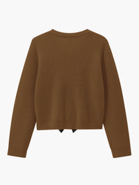Bow Detail Women's Sweater - Isla-White-XS-State of Style