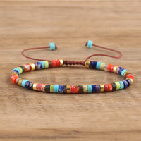 Braided Bracelet with 2.4 mm Natural Stone Rollers - Seraphina-Chakra-State of Style