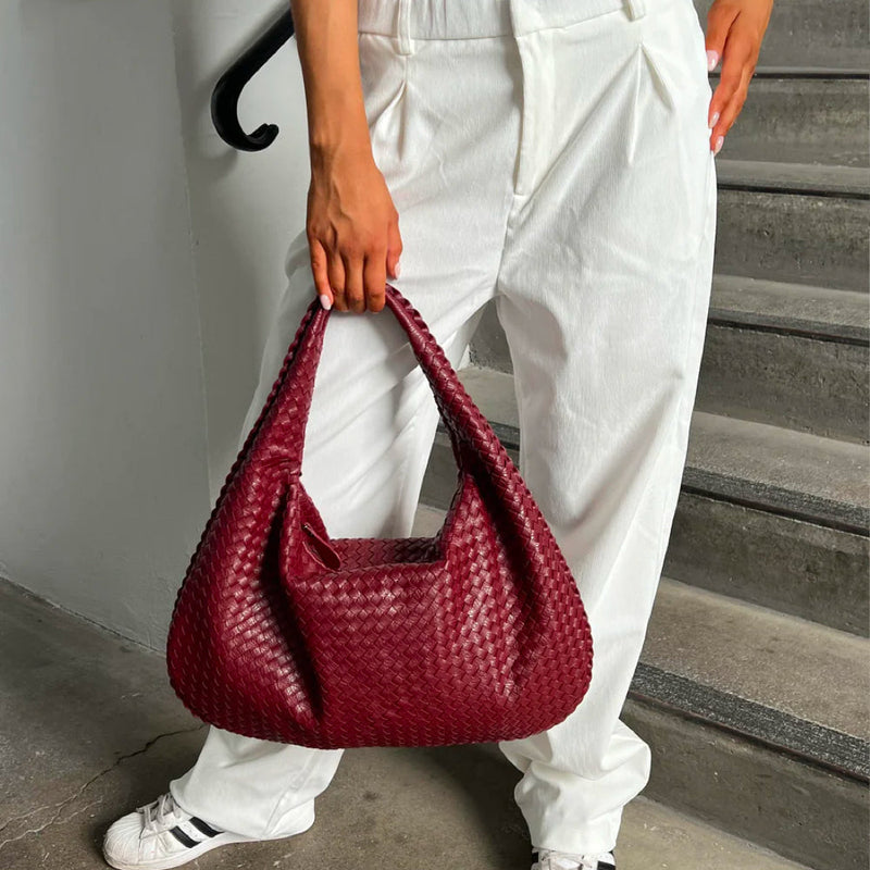 Braided Design Bag - Sophia-Red-State of Style