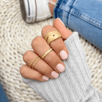 Braided Double Ring - Lina-Gold-5-State of Style