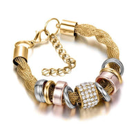 Braided Fashion Bracelet - Zarina-Gold-State of Style