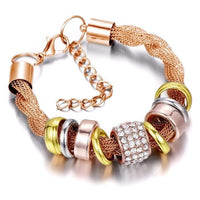 Braided Fashion Bracelet - Zarina-Rose Gold-State of Style