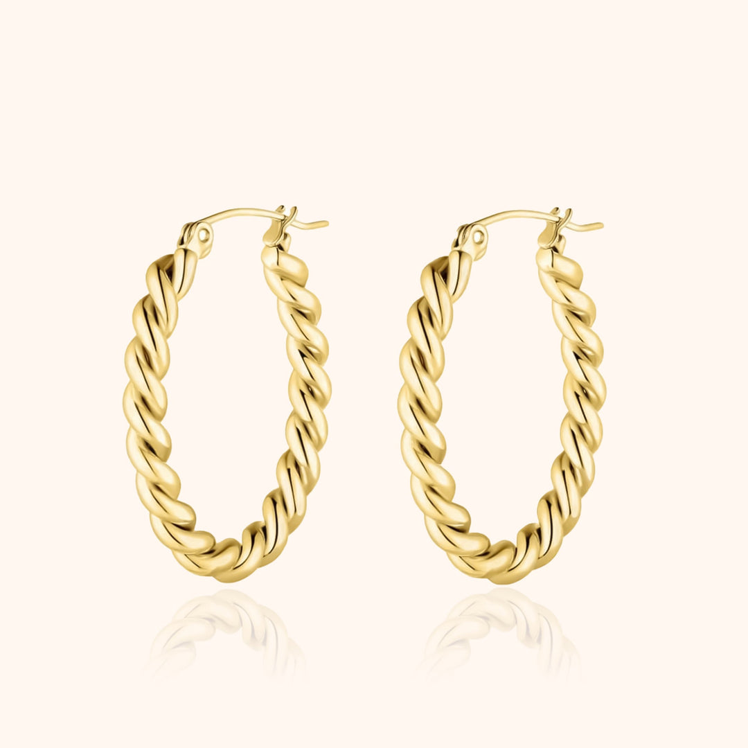 Braided Hoop Earrings – Fleur-Gold-State of Style