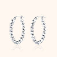 Braided Hoop Earrings – Fleur-Silver-State of Style