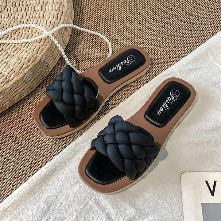 Braided Sandals | Stylish, Lightweight & Comfortable-Black-5.0-State of Style