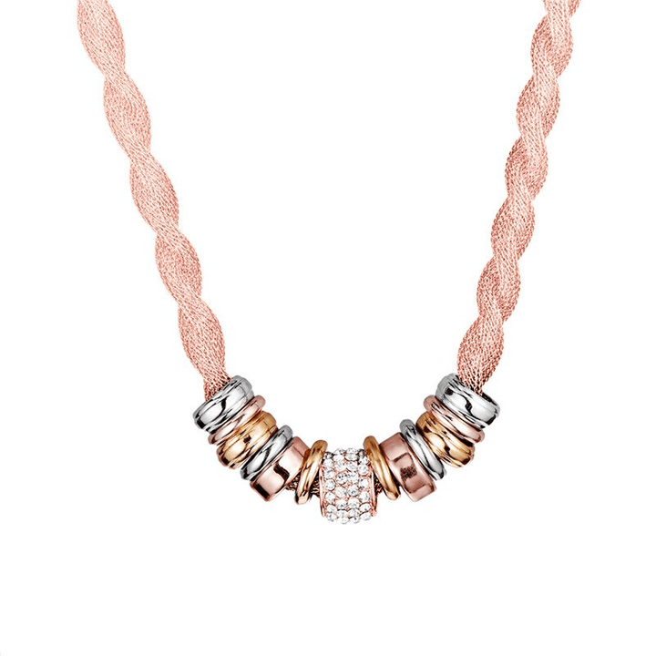 Braided Stylish Necklace - Lynora-Rose Gold-State of Style