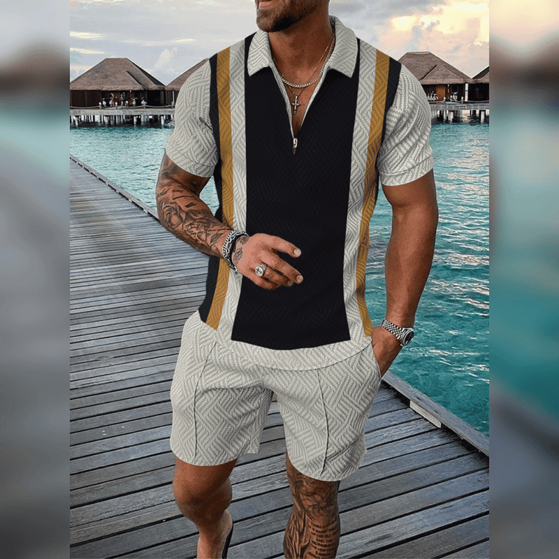 Bramwell – Unique and Comfortable Men's Set-Beige-M-State of Style