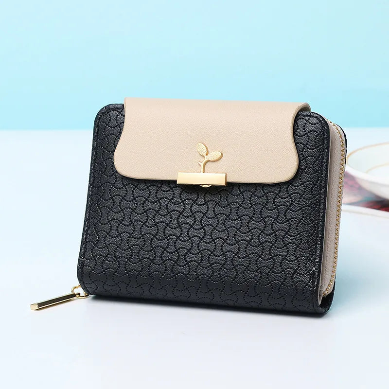 Brand Blätter Clutch Elegance Mini Wallet-Black-State of Style
