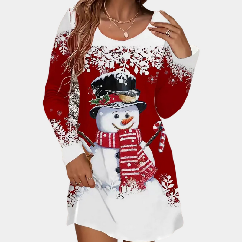 Brashine - Cheerful Christmas Dress for Ladies-XS-State of Style