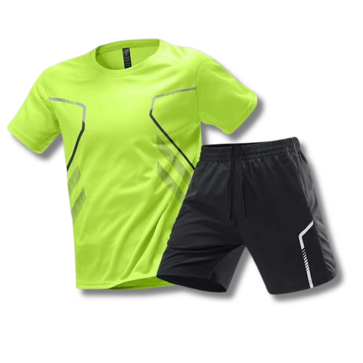 Breathable & Comfortable Men's Sports Set for Training & Leisure – Matteo-Neon yellow-XS-State of Style