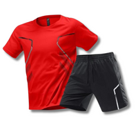 Breathable & Comfortable Men's Sports Set for Training & Leisure – Matteo-Red-XS-State of Style