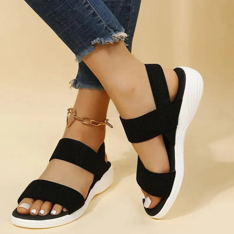 Breathable Mesh Orthopedic Sandals | Easy Slip-on Design-Black-3.5-State of Style
