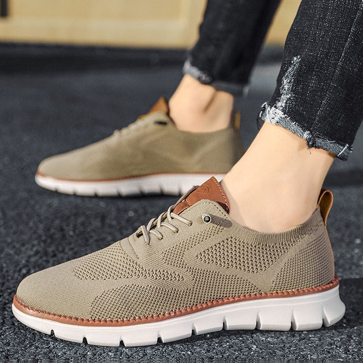 Breathable mesh summer shoes for men - Colin-Khaki-6.5-State of Style