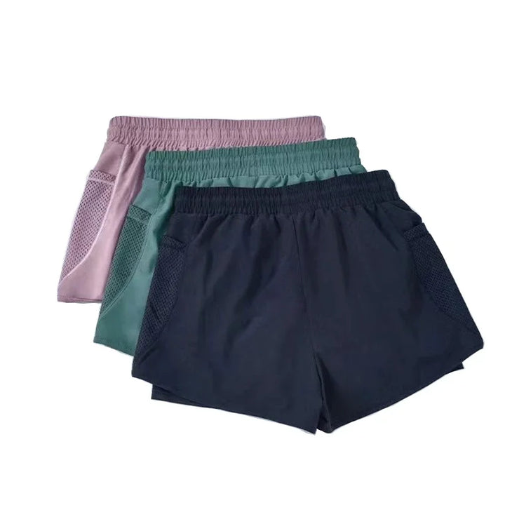 Breathable & Quick-drying High-Waist Fitness Shorts for Women – Mira-Rosa-S-State of Style