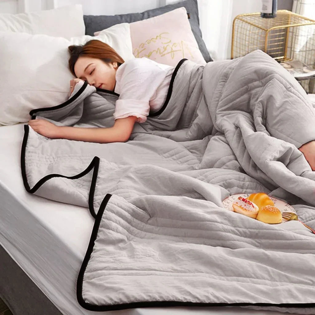 Breathable Summer Cooling Blanket - CoolBreeze-Grey-100x150cm-State of Style