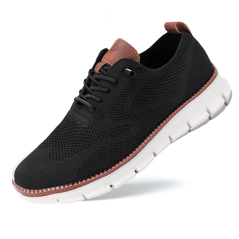 Breathable & Ultra-Comfortable Men's Sneakers in Minimalist Design – Elias-Black-6-State of Style