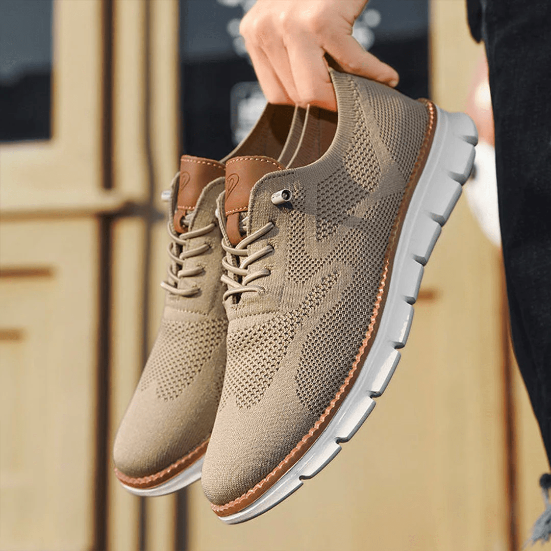 Breathable & Ultra-Comfortable Men's Sneakers in Minimalist Design – Elias-Green-6-State of Style