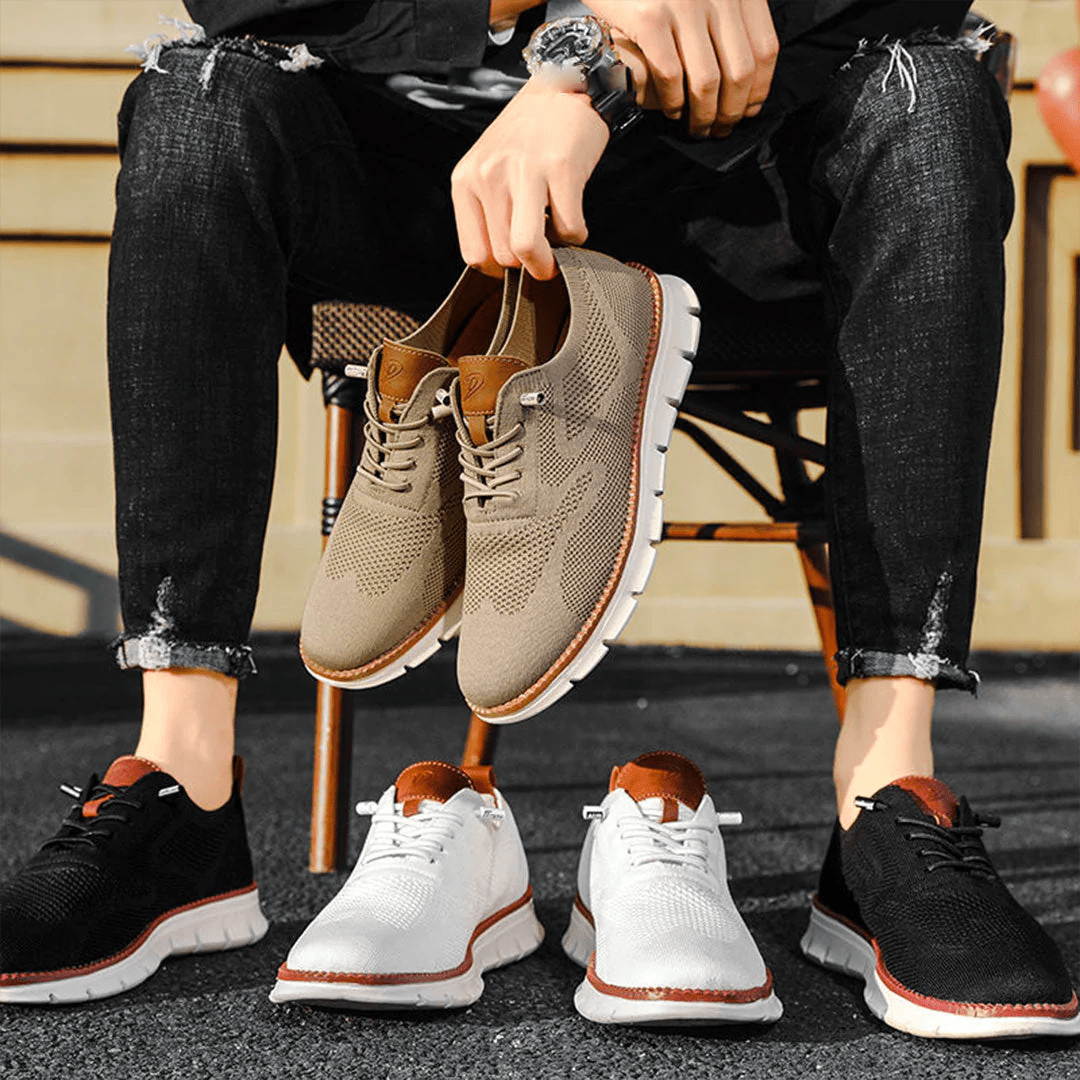 Breathable & Ultra-Comfortable Men's Sneakers in Minimalist Design – Elias-Green-6-State of Style