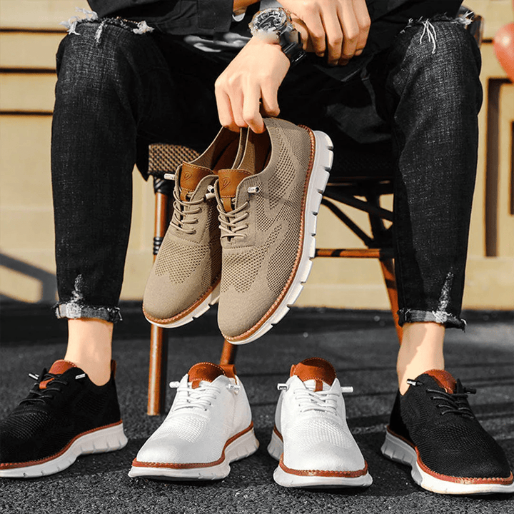 Breathable & Ultra-Comfortable Men's Sneakers in Minimalist Design – Elias-Green-6-State of Style