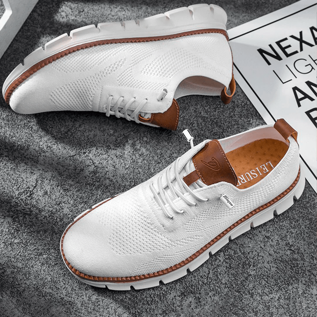 Breathable & Ultra-Comfortable Men's Sneakers in Minimalist Design – Elias-Green-6-State of Style