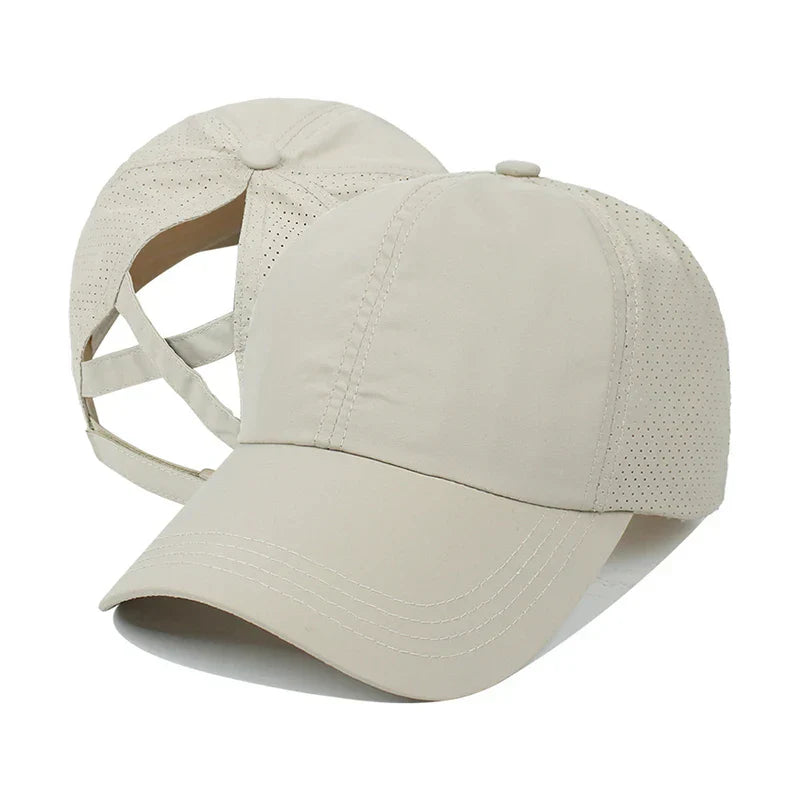 Breathable unisex sports baseball cap made of mesh with adjustable fit – AeroCap-Gray-State of Style