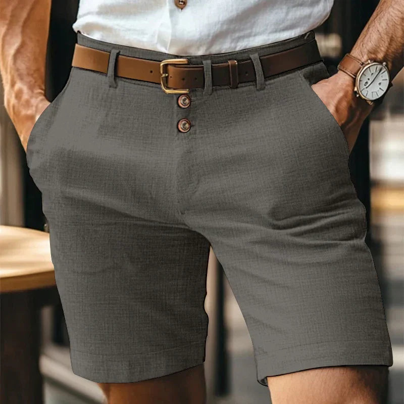 Breathable & Vintage Slim-Fit Summer Shorts for Men – Lennart-Dark grey-S-State of Style
