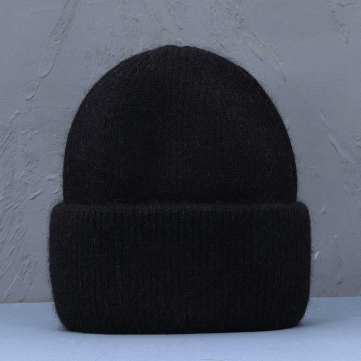 Brielle Rabbit Fur Hat | Warm and Stylish-Black-State of Style