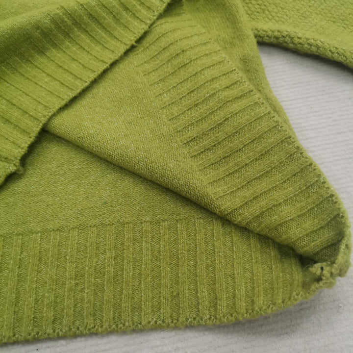 Bright Green, Oversized Knitted Turtleneck Sweater - AutumnGleam-S (36/38)-State of Style
