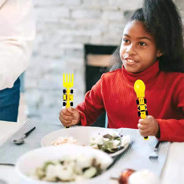 Bulldozer Children's Cutlery Set - ConstructoFork-SET OF 3 FORKS-State of Style